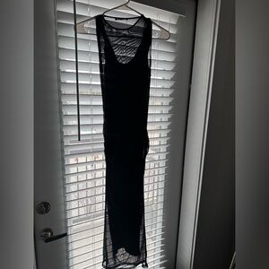 BLACK Dress with mesh overtop. Sexy for a night out but still conservative
